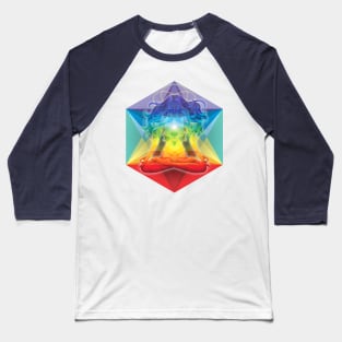 Geometric Woman with the Colors of the Chakras Baseball T-Shirt